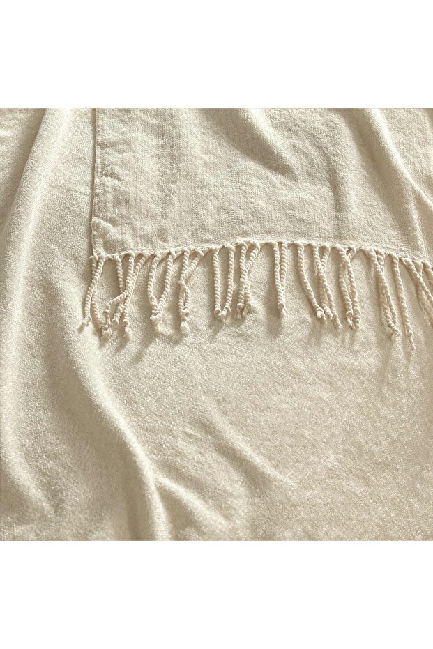 Snovie Throw / Tv Battaniyesi Ekru Tek Kişilik - 2