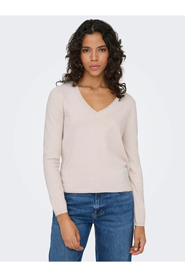 ONLLOYAL LS V-NECK PULLO KNT NOOS - 4