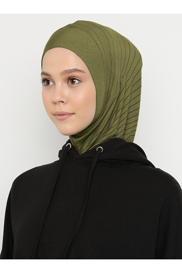 Striped Sports Cap - Khaki - (St296), (Id 7829626)