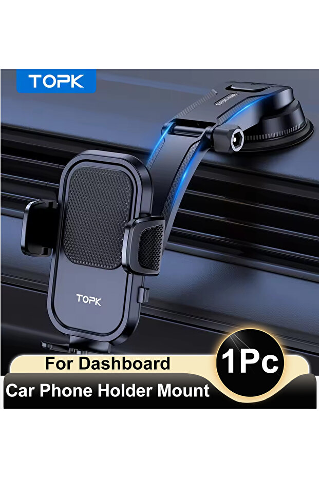 For Dashboard TOPK Upgraded Car Phone Holder – Dashboard Mount, Fits All Smartphones