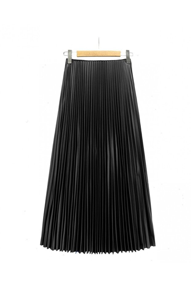Faltenrock mit elastischer Taille - 1