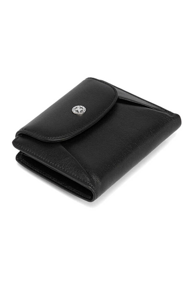 Black Genuine Leather Women's Wallet - S1Cb00005714-A85