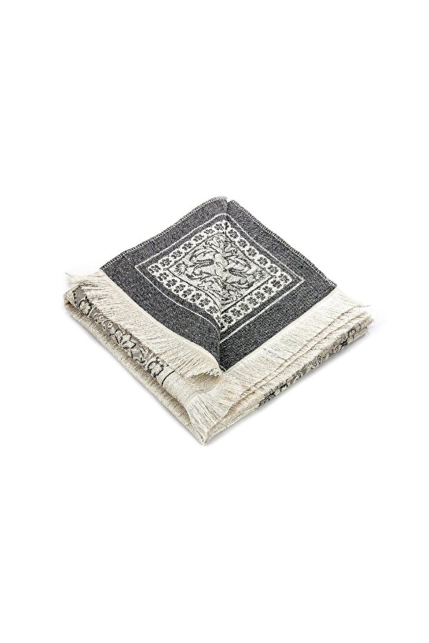 Mihraplı Şönil Lüks Seccade Krem - 3