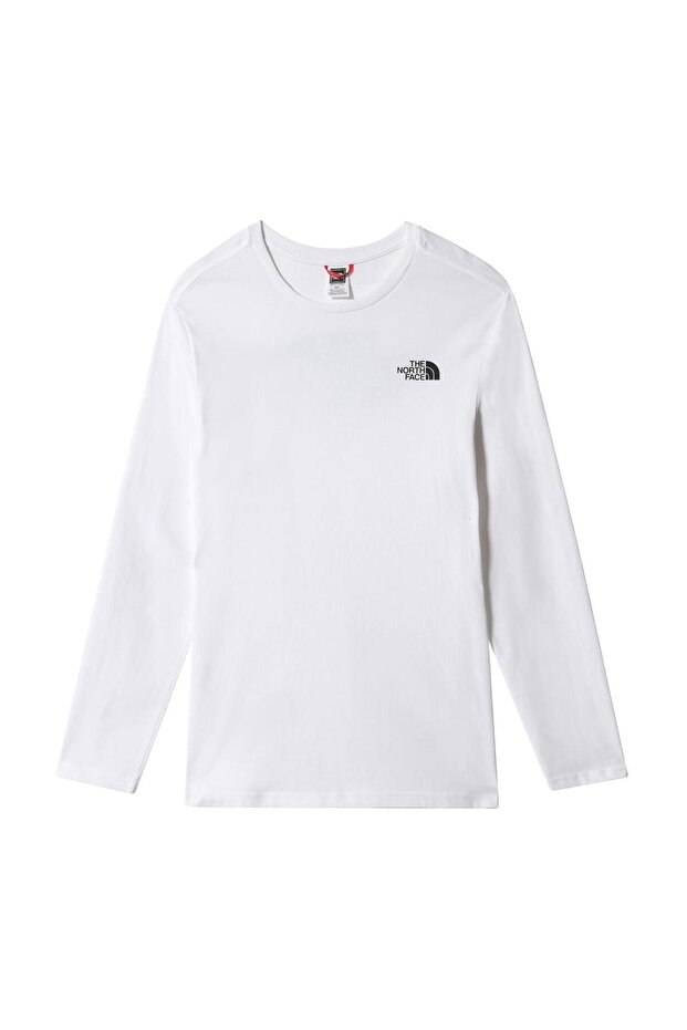 Men's L/S Easy T-Shirt Nf0A2Tx1Fn41 White-Xxl