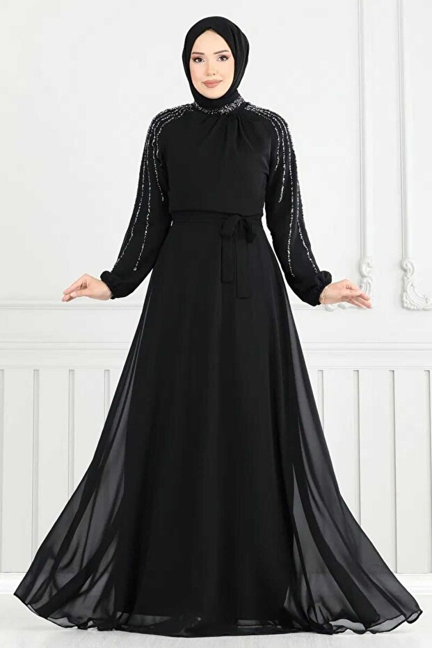 Kolları İşlemeli Abiye - 1