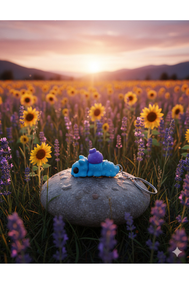 سلسلة مفاتيح على شكل حلزون متحرك - 1