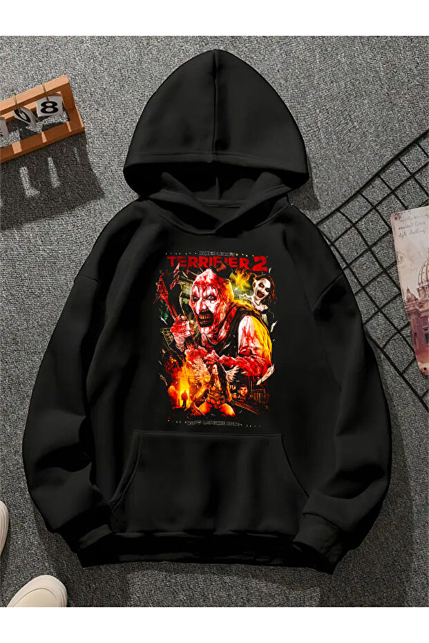 Terrifier 2 Baskılı unisex sweatshirt - 1