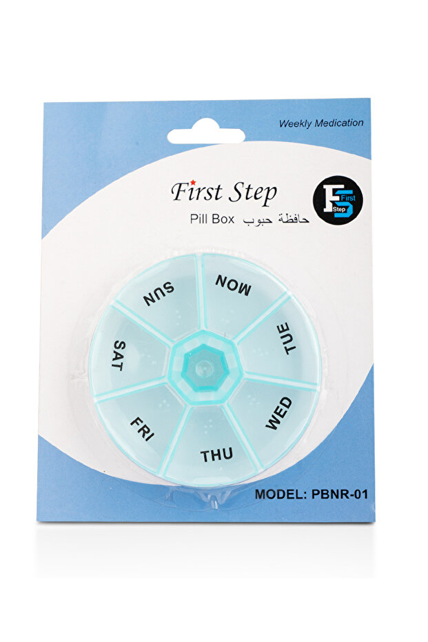 Weekly Pill Organizer – 7-Day Round Box | BPA-Free, Snap-Lock Lid, Travel-Friendly - 1