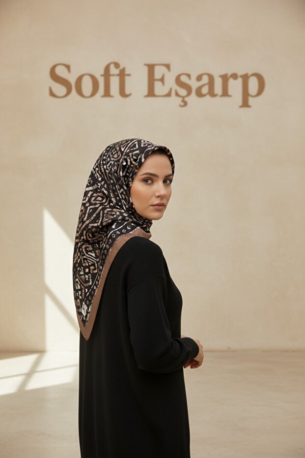 وشاح - وشاح ناعم من القطن بنمط عرقي للنساء