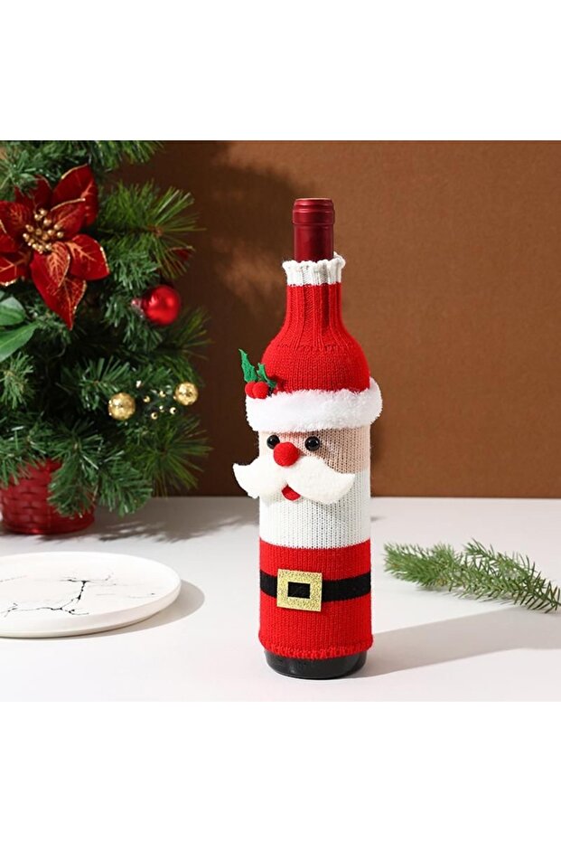 Christmas Santa Claus Wine Bottle Cover