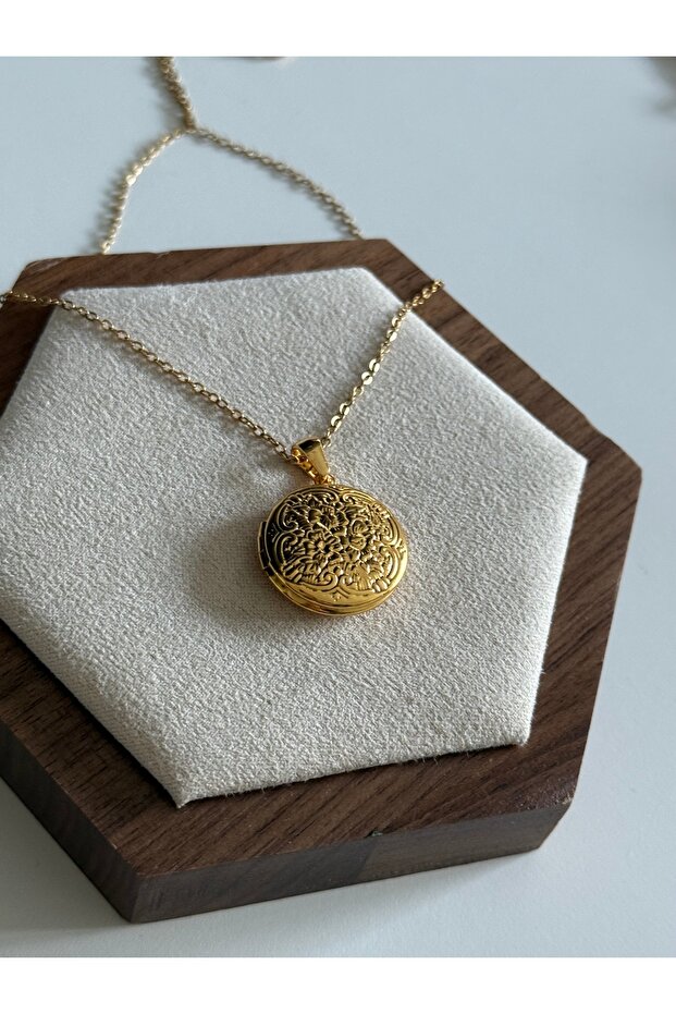 AÇILABİLİR ÇELİK MADALYON KOLYE - 2