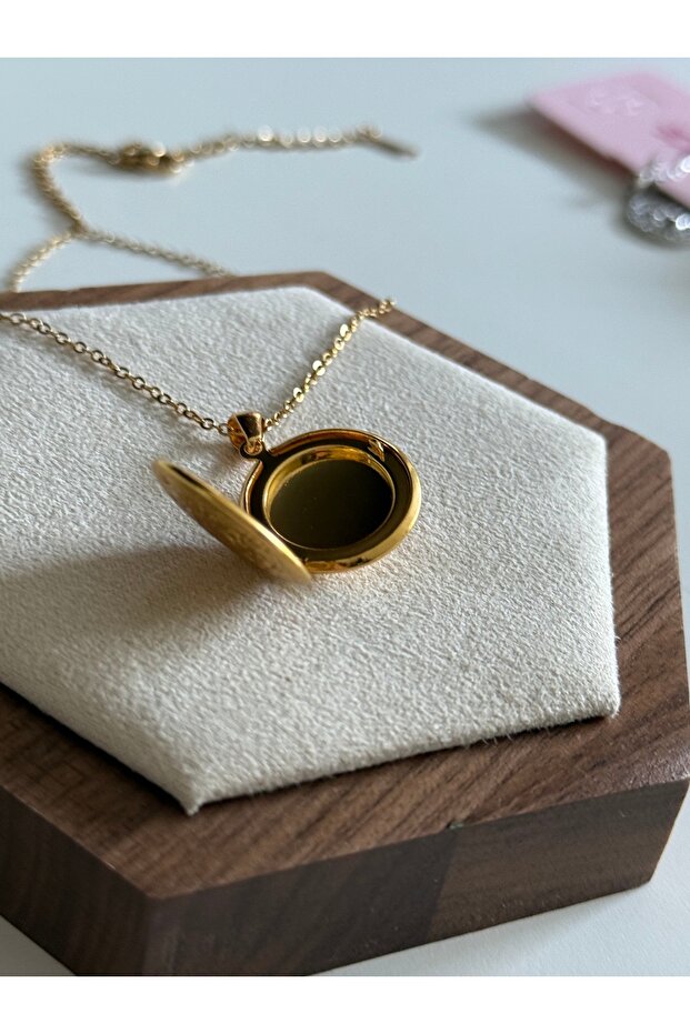 AÇILABİLİR ÇELİK MADALYON KOLYE - 7