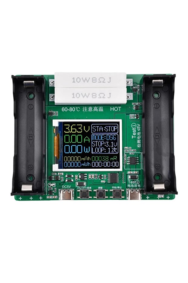 Tester 18650 cu display conector USB TYPE C - 1