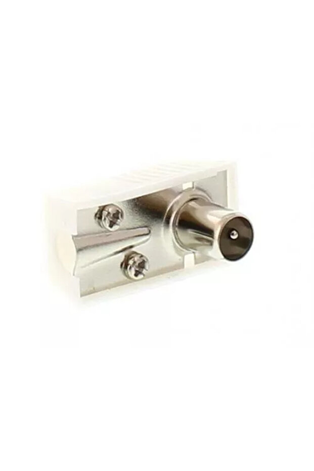 Conector coaxial tata plastic cotit - 1