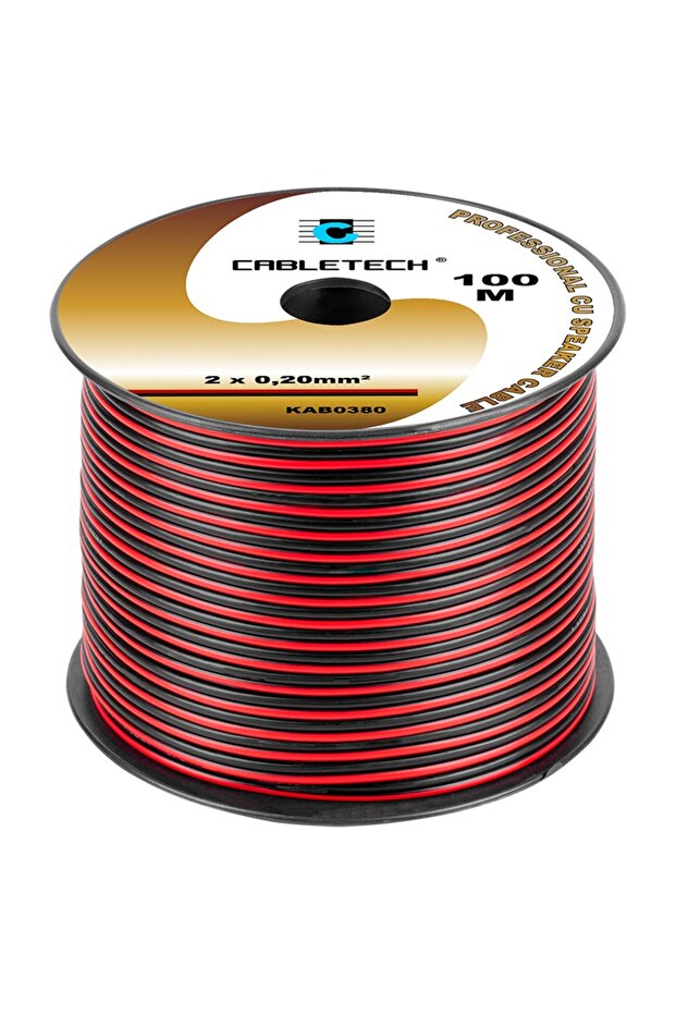 Copper speaker cable 2x0.2mm red/black KAB0380 - 2