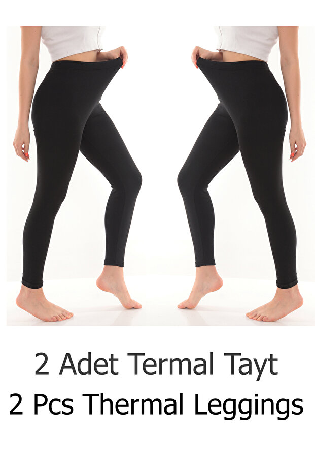 2 Pack Unisex Winter Thermal Leggings| Cotton Underwear with Ribbed Inside