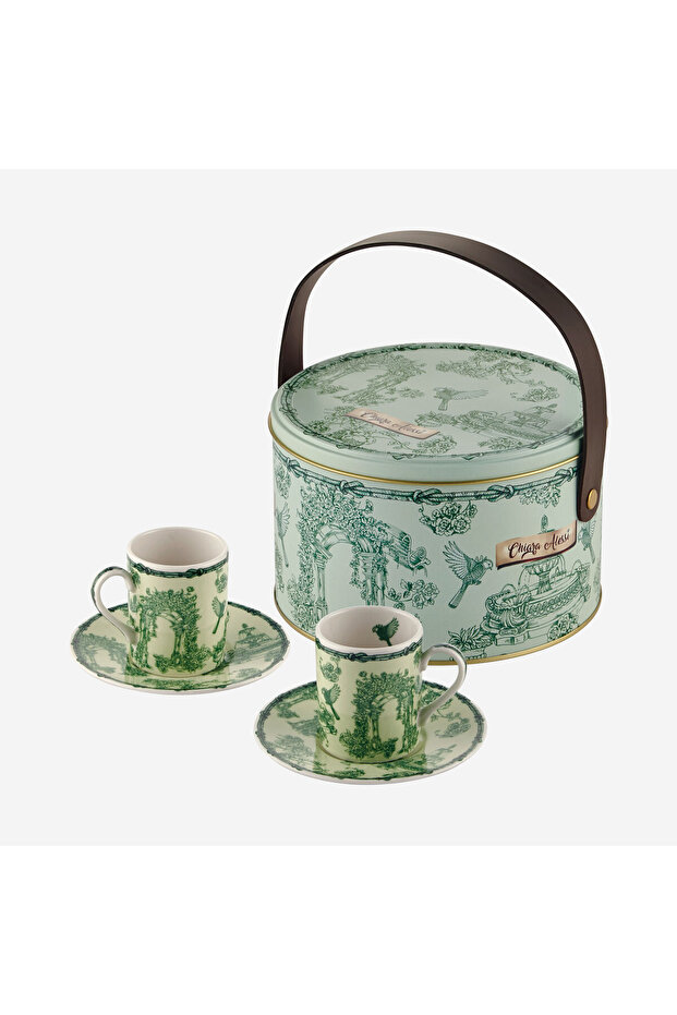 Fontana Green Porcelain Coffee Cup Set 120 ml
