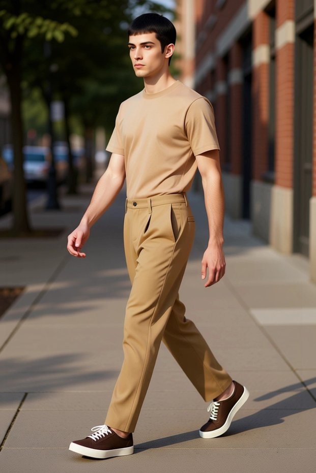 Men's Fashion Wide Leg Relaxed Fit Pants for Daily Combinations Weekend Summer