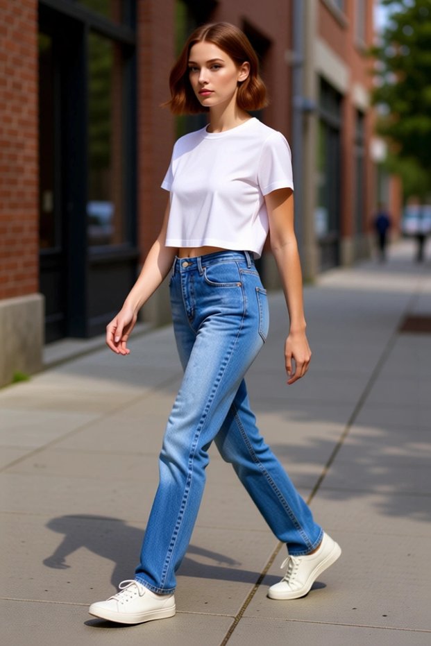 Women's Fashion High Waist Flare Jean 5 Pocket Detailed Cotton Casual Combines Seasonal Use
