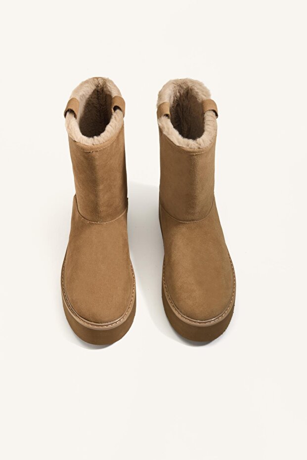 Süet platform tabanlı çizme - 4