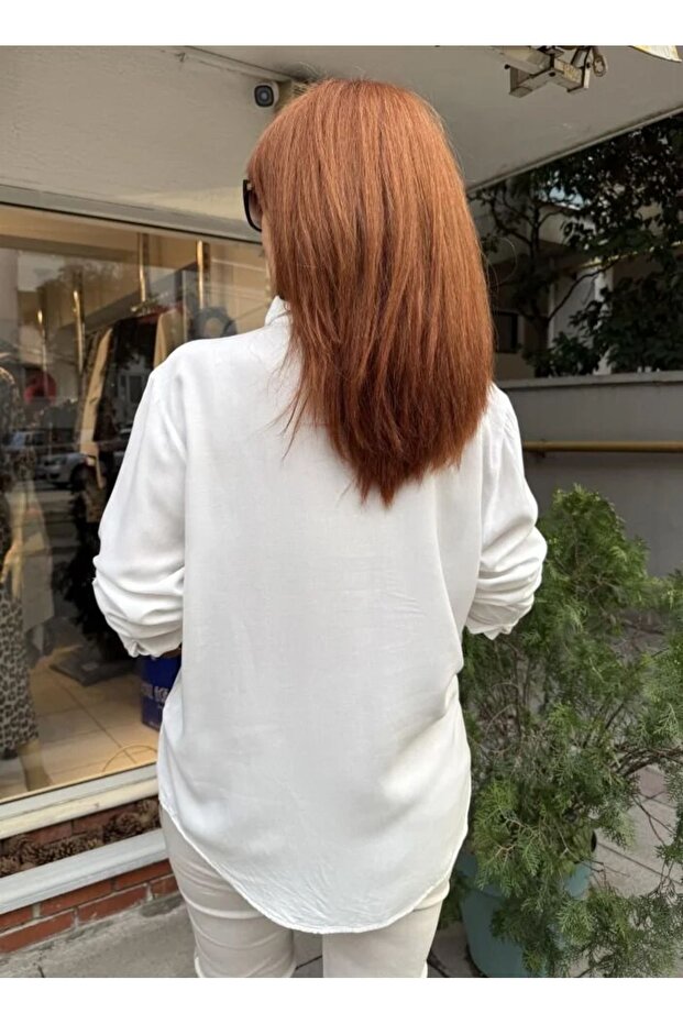 Cămașă E-Viscose Ecru - 3