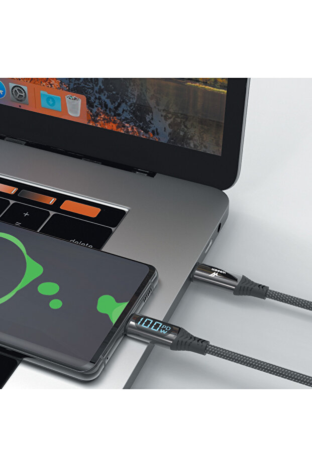 كابل شحن ونقل بيانات من النوع C إلى النوع C بقوة 100 وات - 3