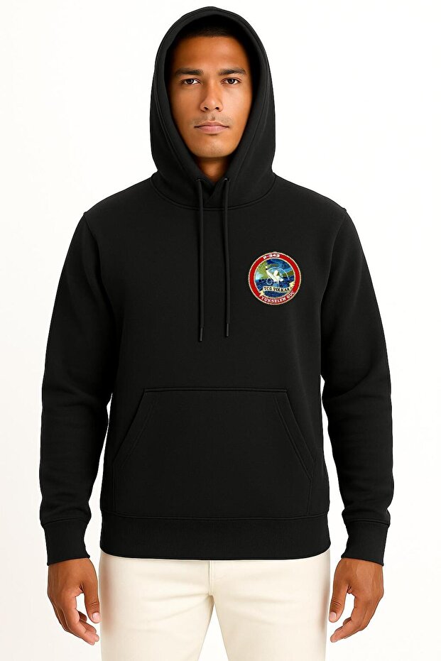 Hooded Tcg Volkan P343 Pocket Design Unisex Sweatshirt