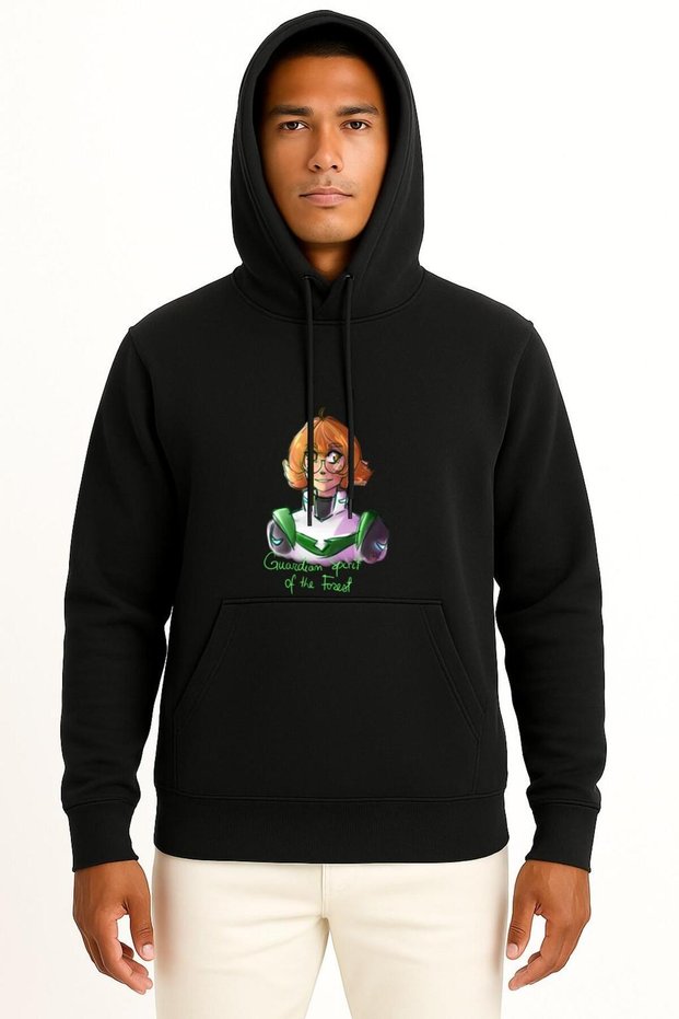 Hooded Princess Allura Fan Art Drawing, Voltron Chest Design Unisex Sweatshirt