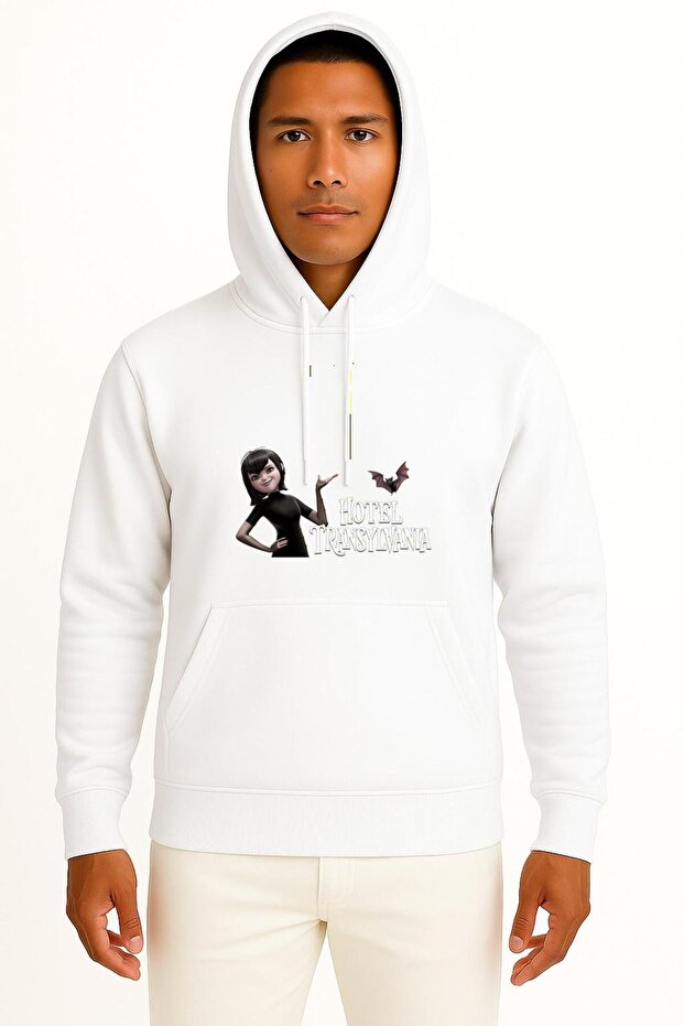 Hooded Mavis Count Dracula Hotel Transylvania Chest Design Unisex Sweatshirt
