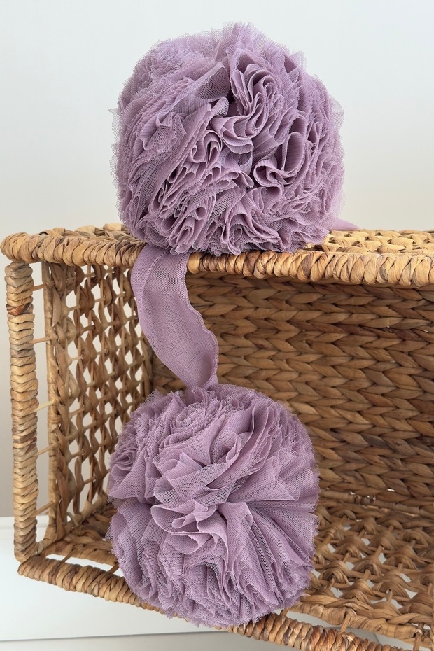 Midnight Blue Pompom Accessory Mosquito Net - 1