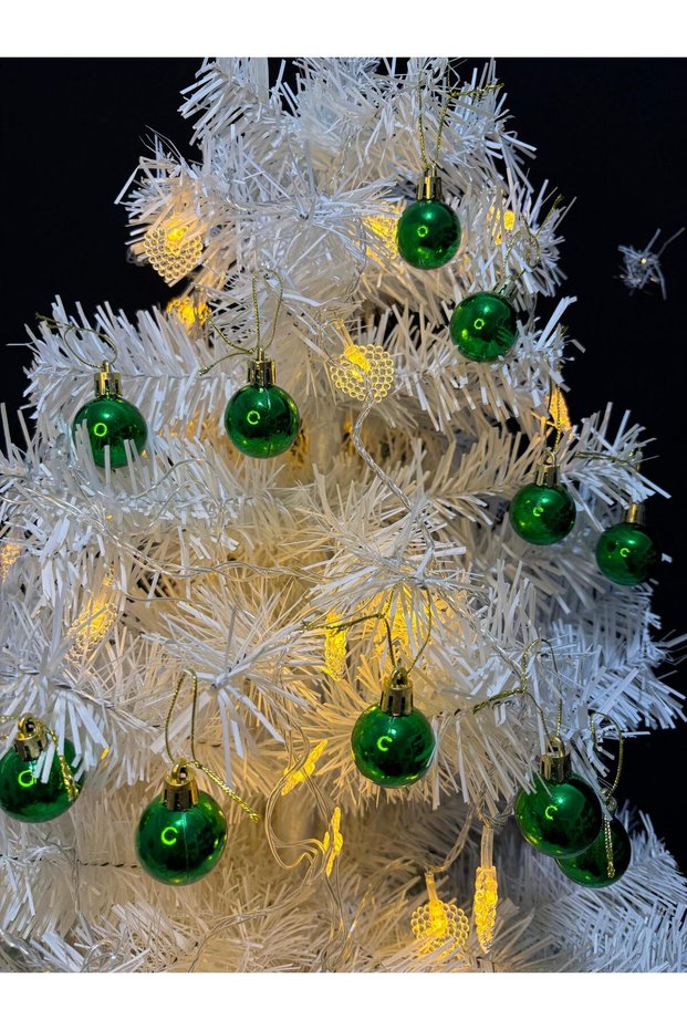 Green Color Christmas Tree Ornament 3cm Set of 12 – Shiny Green Christmas Ball | Eng-104 |