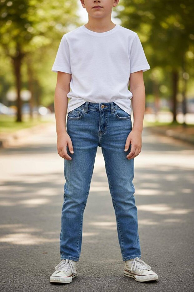 Blue Boy's Skinny Denim Trousers Jeans