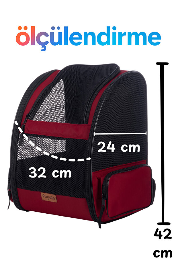 AirMove Premium Kedi Köpek Taşıma Çantası | Silinebilir | Yırtılmaz Fileli | Bükülmez Gövde - 7