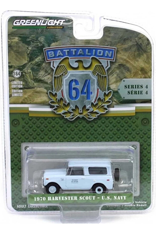 Greenlight 1/64 Battalion 64 Series 4 - 1970 Harvester Scout - U.S. Navy 61040-D