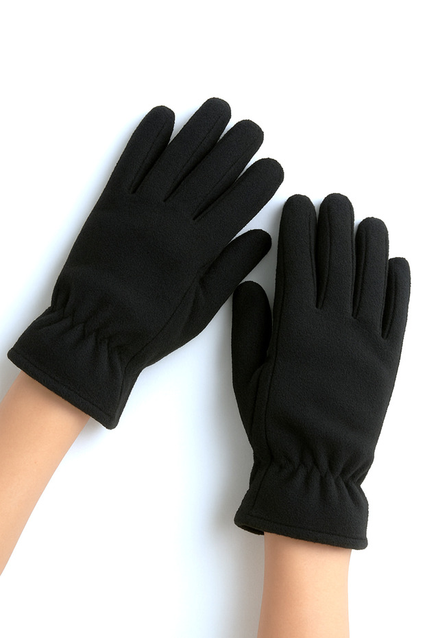 Kadın Kışlık Siyah Polar Eldiven - 3
