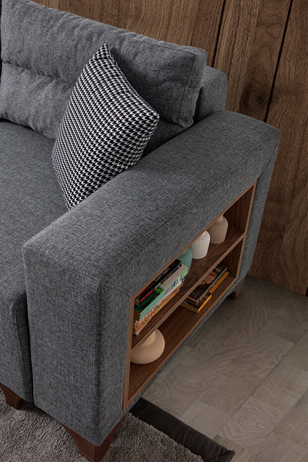 Tloft Mini Modüler Köşe Takımı Gri - 5