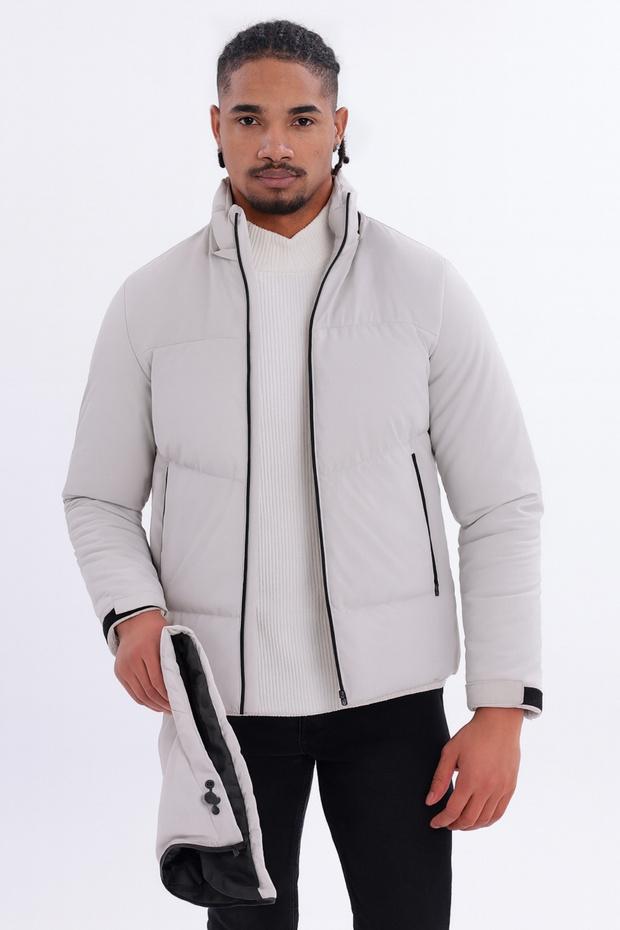 Men's Stone Removal Hooded Nova Fabric Waterproof and Windproof Jacket
