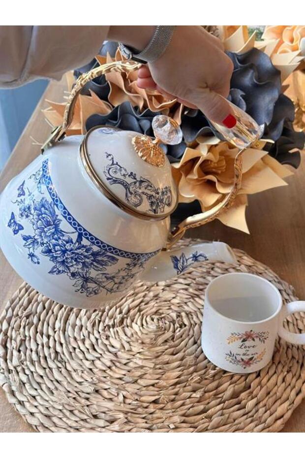 Blue Emaye Kettle - 2