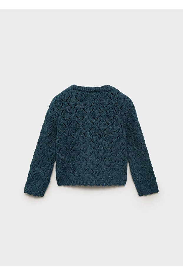 İşlemeli triko hırka - 2