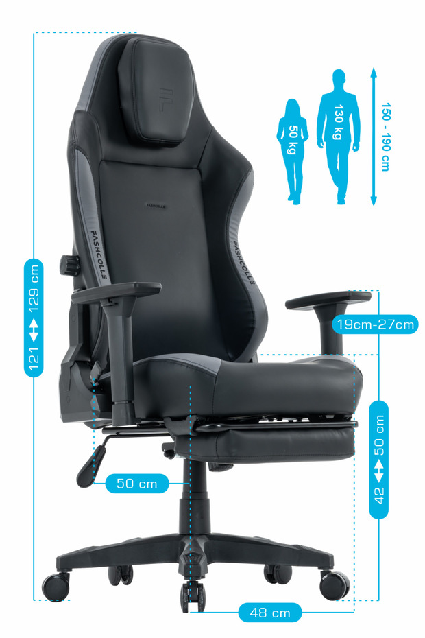 Globe Pro Black-Grey Oyuncu Koltuğu - 6