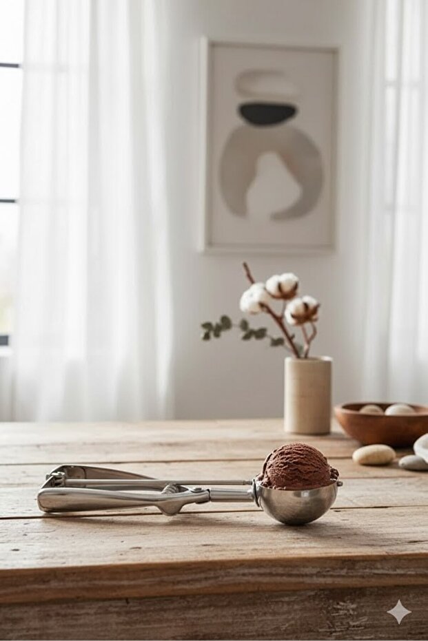 Lux Steel Stainless Ice Cream And Cookie Spoon Steel Ice Cream Scoop