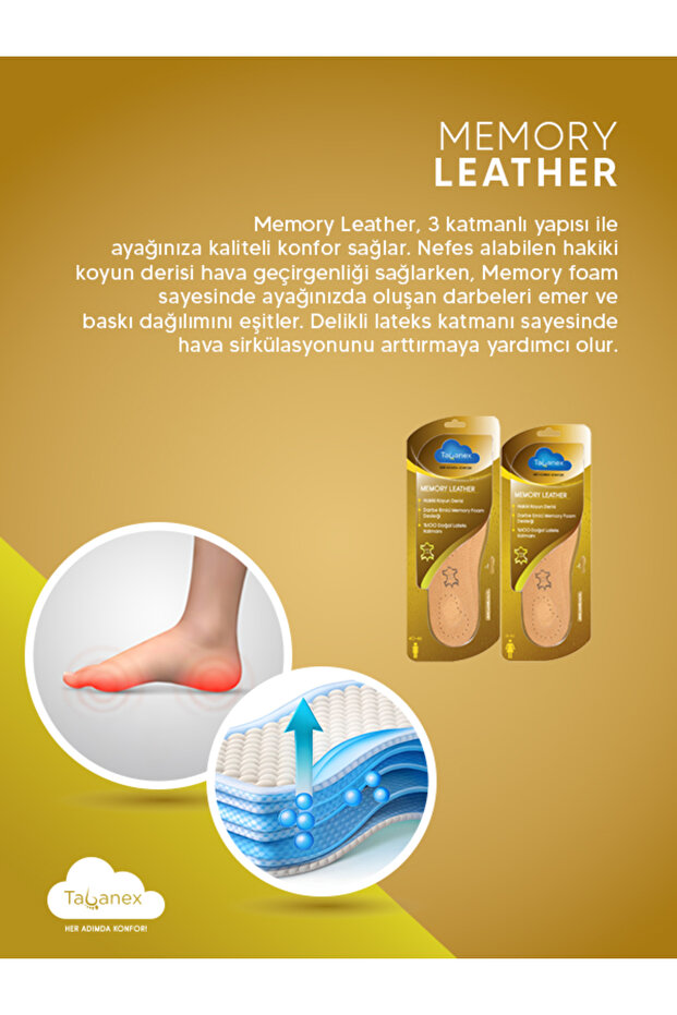 Memory Leather Tabanlık - Erkek - 5