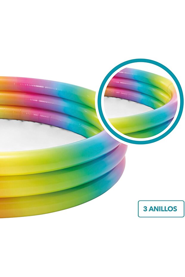 مسبح بألوان قوس قزح متدرجة - 3