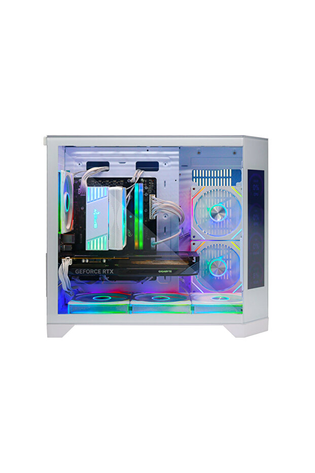 Gaming PC i5-14400F, RTX 5060 8GB, 16GB DDR5, 1TB NVMe, 600W, 6Fan LCD Case, Win 11 Pro - 2