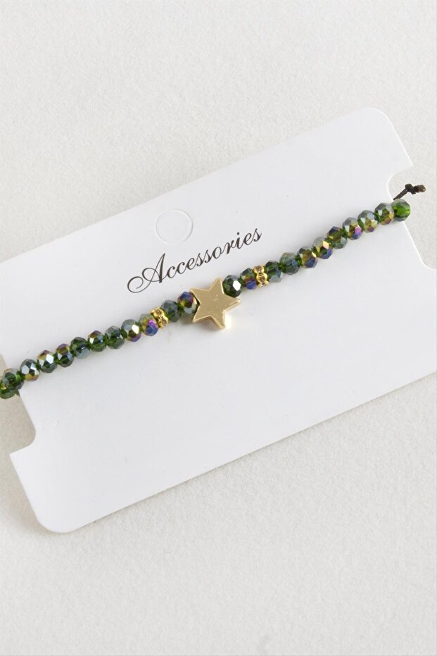 Star Crystal Macrame Rope Bracelet