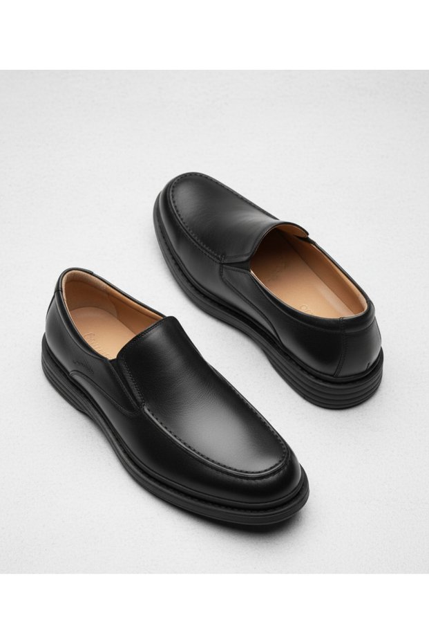 Gr0448 Genuine Leather Heel Spurs and Special Production Classic Casual Shoes for Diabetics