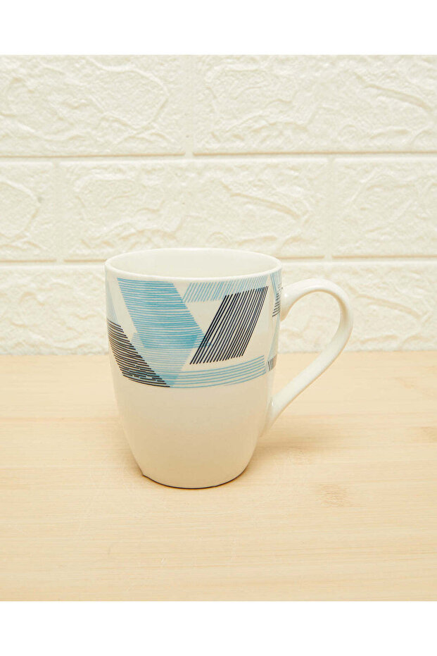 كوب مطبوع باللون البيج - 1