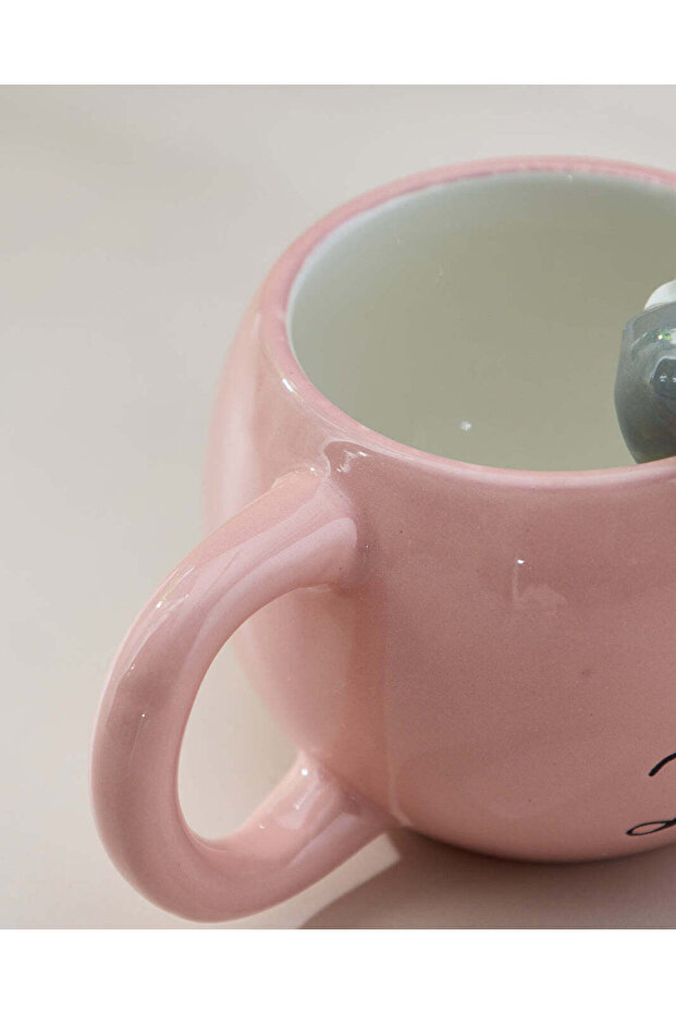 كوب مطبوع صورة قطة وردية - 4