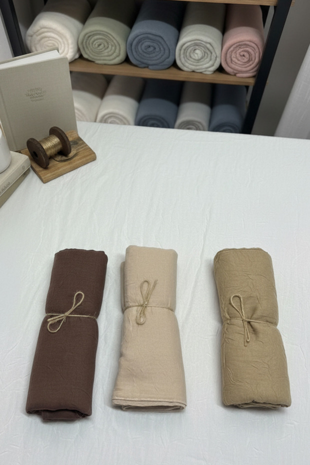 BAMBU KRAŞ ŞAL 3'LÜ HEDİYE SET - 1