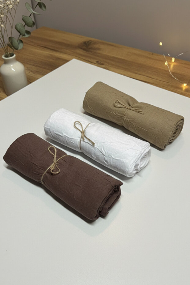 BAMBU KRAŞ ŞAL 3'LÜ HEDİYE SET - 1